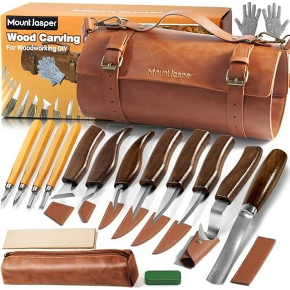 Wood Carving Kit, Deluxe Wood Carving Tools Whittling Kit with 8 Whittling Knives & 4 Detail Carving Knives & Storage Bag, Widdle Kit for Beginners, Carpenter$$Art & Craft