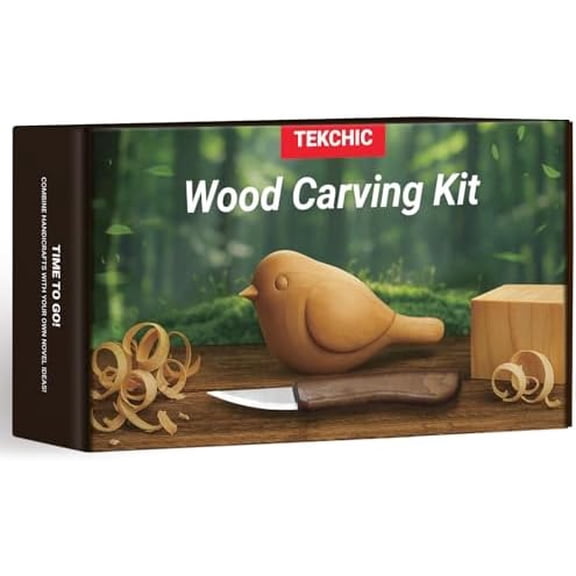Wood Carving Kit Whittling Knife - 13Pcs Wood Carving Tools Bird DIY Kits for Adults Hobbies Whittling Kit Gift for Beginners & Kids, Craft Kits Includes Safety Wood Carving Knife for Kids$$
