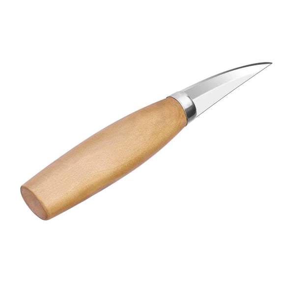 Wood Carving Knife for Whittling & Sloyd - 2.3" High-Carbon Steel Blade with Protective Sleeve, Ergonomic Birch Handle ET011