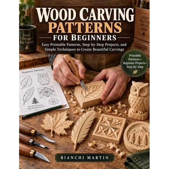 Wood Carving Patterns for Beginners, (Paperback)
