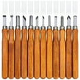 thumbnail image 1 of Wood Carving Tool Set SK2 Steel | 12-Piece Chisel and Knife Kit | Ergonomic Wood Handles | Electrolytic Coating | For Detailed Lettering, Sculpting, Crafting | Versatile Hand Tools, 1 of 8
