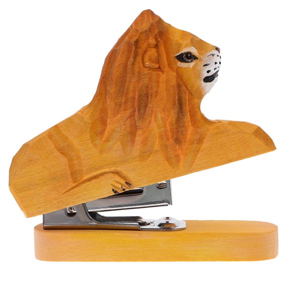 Raindrops 1Pcs Chocolate Wood Animal Stapler for Office Supplies and Decorative Use