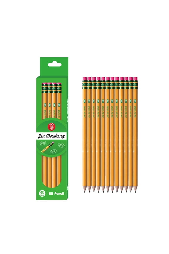 Wood-Cased Pencils, Sharpened, HB Soft, 0.3 Mm Pencil, 12 Count