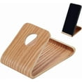 thumbnail image 1 of Wood Cell Phone Stand Detachable Book Stand Universal Mobile Phone Holder Desktop Smartphone Stand Portable Tablet Non Slip Stable Stand for iPhone iPad and All Tablets Android Phones Beige DIY, 1 of 9