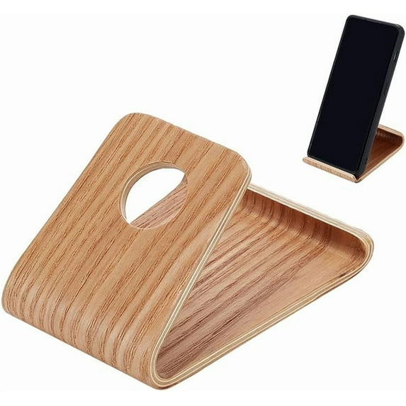 Wood Cell Phone Stand Detachable Book Stand Universal Mobile Phone Holder Desktop Smartphone Stand Portable Tablet Non Slip Stable Stand for iPhone iPad and All Tablets Android Phones Beige DIY