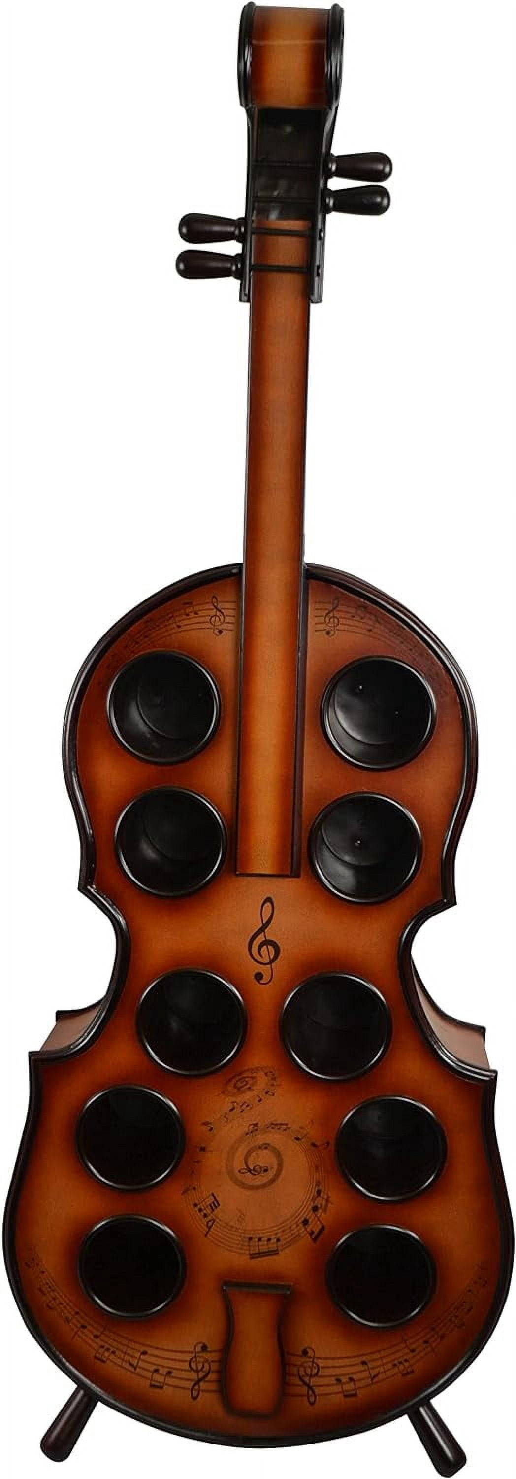 Wood Cello Wine Rack Bottle Holder 10 Bottle Wine Rack