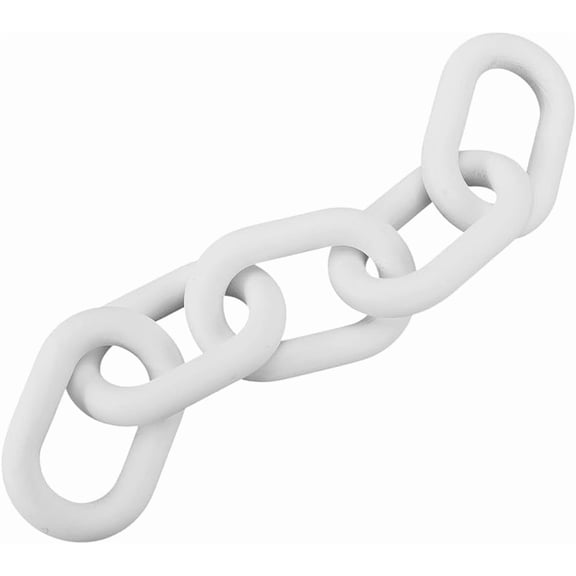 Wood Chain Link Decor White Decorative Wooden Knot Sculpture Wood Carved Modern Home Ornaments for DIY handcrafting