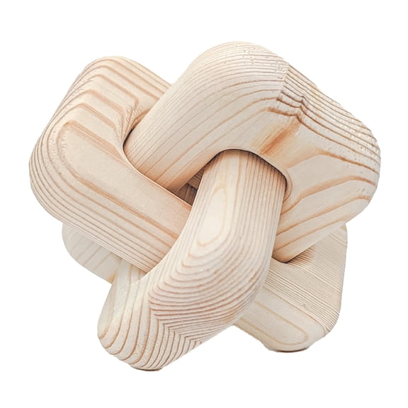 Wood Chain Link Decor for Coffee Table - Living Room Decor, Knot Home Pine Ornaments