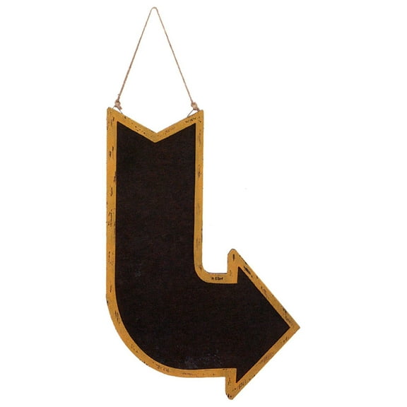 Wood Chalk Curved Arrow Wall Hanger