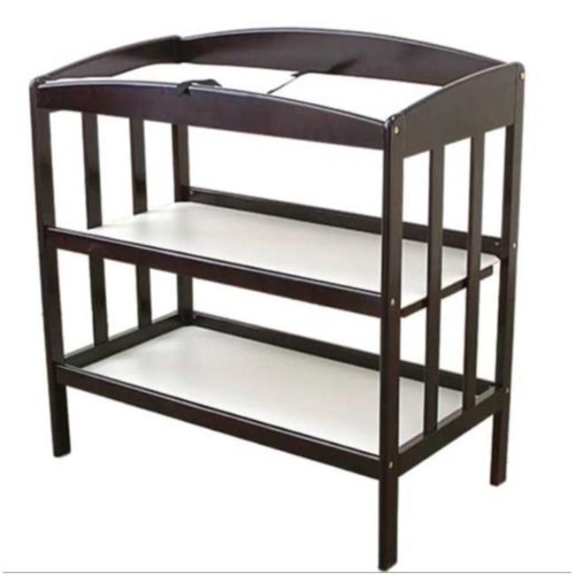 L A BABY 1200C 3 shelf wooden changing table Cherry Cherry