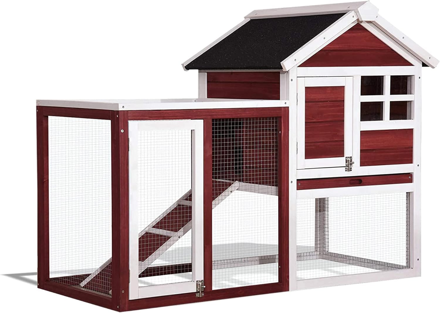 Wood Chicken Coop, Rabbit Hutch And Small Pet House With Pull Out Tray