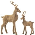 thumbnail image 1 of Wood Christmas Reindeer for Winter – Set of 2 Xmas Reindeer Figurines – Modern Black Christmas Deer Statues for Living Room, Mantel Table Christmas Decor Indoor, 1 of 14