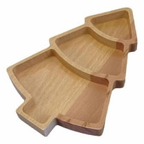 Wood Christmas Tree Serving Tray Charcuterie Board for Cheese Fruit Snacks