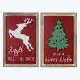 thumbnail image 1 of Wood Christmas Wall Signs with 3D Design, Assorted Color - 2 Piece, 1 of 1