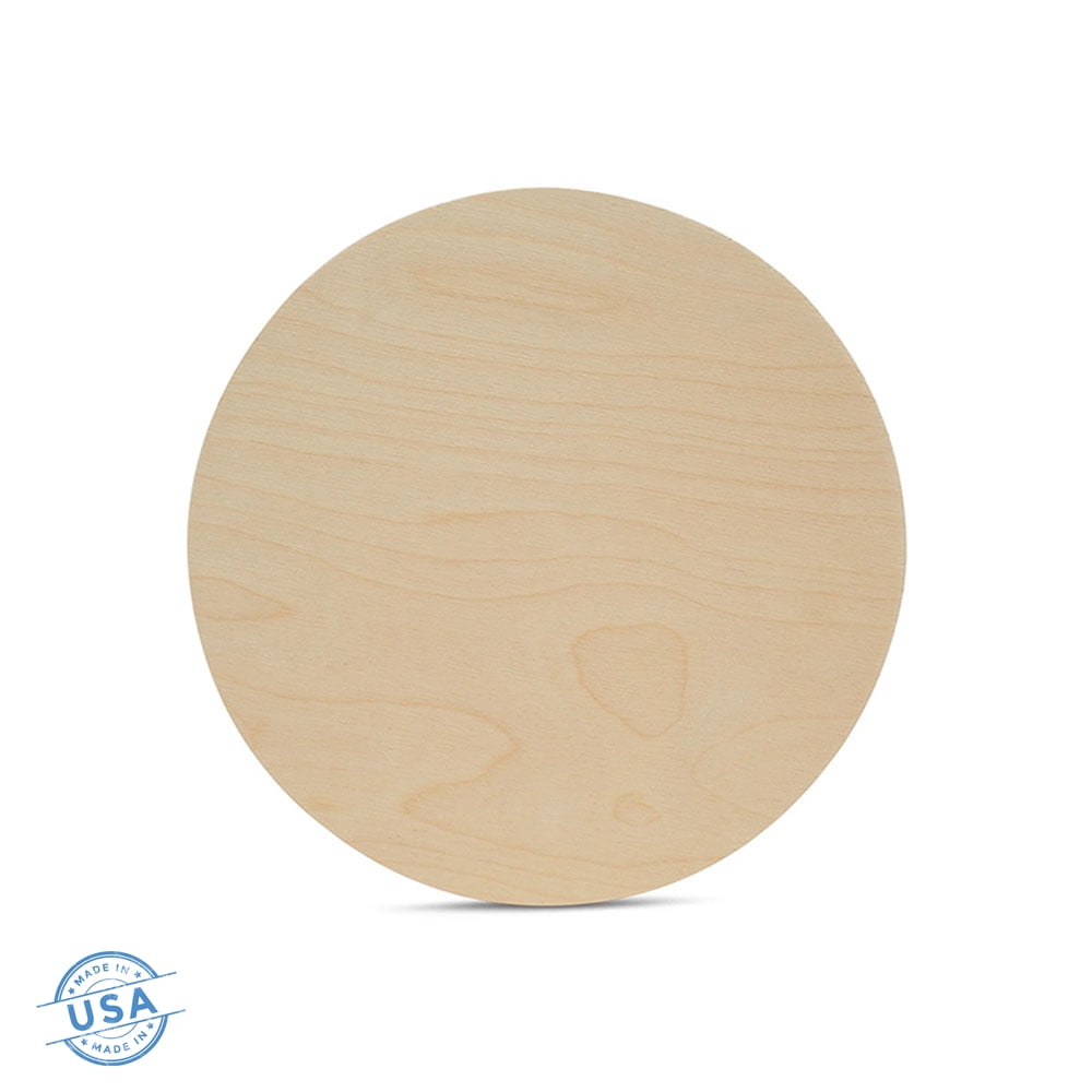 Wood Circle Disc 6 inch Diameter, 1/4 inch Thick, Birch Plywood, 5 ...