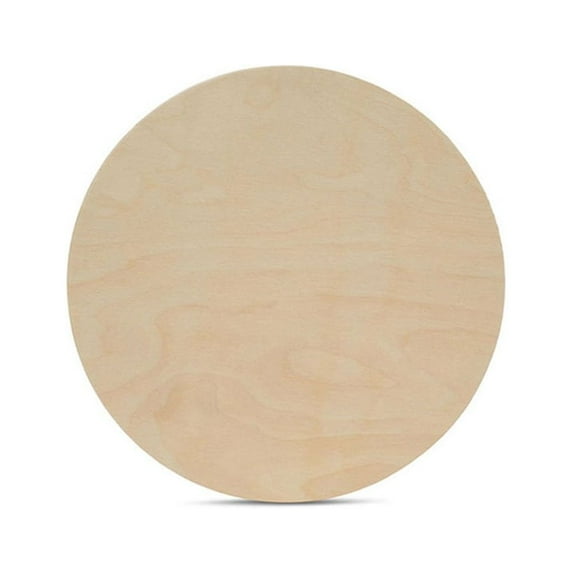 Wood Circle Disc 7 inch Diameter, 1/2 inch Thick, Birch Plywood, Pack of 10 Unfinished Round Wooden Circles for Crafts by Woodpeckers