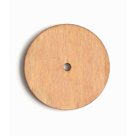 Wood Circle with 1/4" Center Hole Blank Discs 3/16" Thick (Select Size) (5.5")