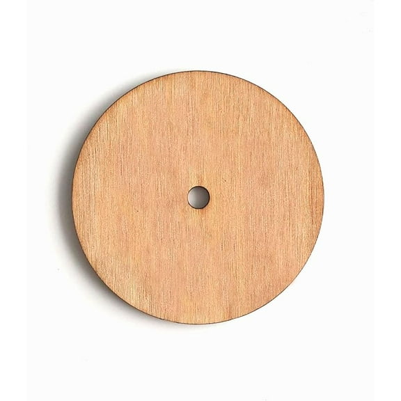 Wood Circle with 1/4" Center Hole Blank Discs 3/16" Thick (Select Size) (5.5")
