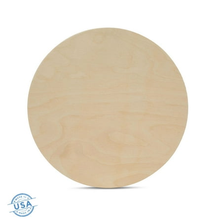 Wood Circles 12 inch 1/2 inch Thick, Unfinished Birch Plaques, Pack of 10 Wooden Circles for Crafts and Blank Sign Rounds, by Woodpeckers