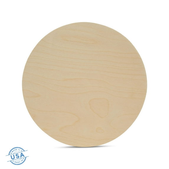 Wood Circles 12 inch, 1/4 Inch Thick, Birch Plywood Discs, Pack of 25 Unfinished Wood Circles for Crafts, Wood Rounds by Woodpeckers