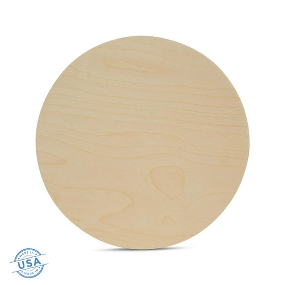 Wood Circles 13 inch, 1/4 Inch Thick, Birch Plywood Discs, Pack of 10 Unfinished Wood Circles for Crafts, Wood Rounds by Woodpeckers