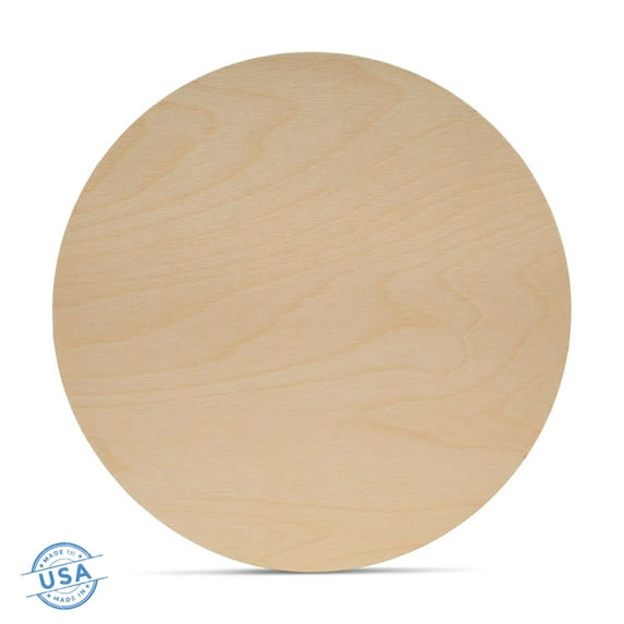 Wood Circles 14 inch, 1/8 Inch Thick, Birch Plywood Discs, Pack of 2 Unfinished Wood Circles for Crafts, Wood Rounds by Woodpeckers