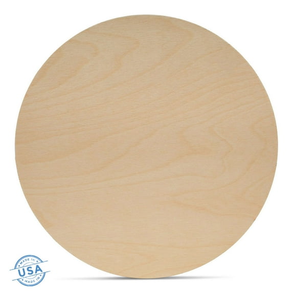Wood Circles 18 inch, 1/8 Inch Thick, Birch Plywood Discs, Pack of 1 Unfinished Wood Circles for Crafts, Wood Rounds by Woodpeckers