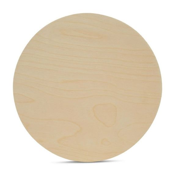 Wood Circles 19 inch, 1/4 Inch Thick Cutouts, Pack of 10 Baltic Birch Unfinished Wood Circles For Crafts, By Woodpeckers