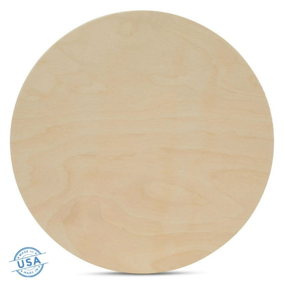 Wood Circles 22 inch 1/2 inch Thick, Unfinished Birch Plaques, Pack of 10 Wooden Circles for Crafts and Blank Sign Rounds, by Woodpeckers