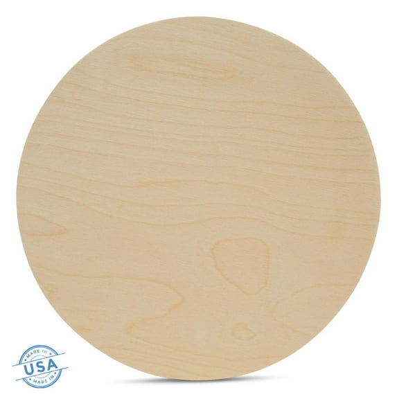 Wood Circles 24 inch, 1/4 Inch Thick, Birch Plywood Discs, Pack of 2 Unfinished Wood Circles for Crafts, Wood Rounds by Woodpeckers