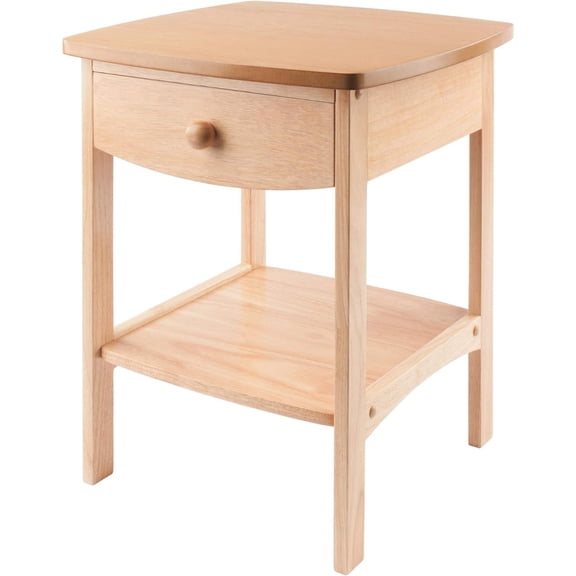Wood Claire Accent Table, Natural 18 inches