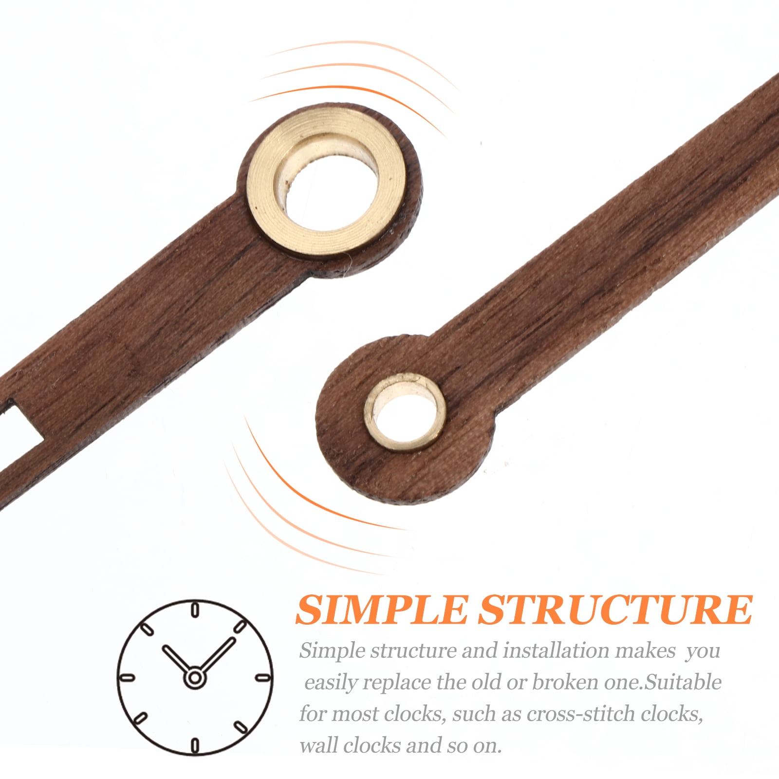 Wood Clock Hands 5 Sets of Wood Clock Hands Wooden Clock Pointers