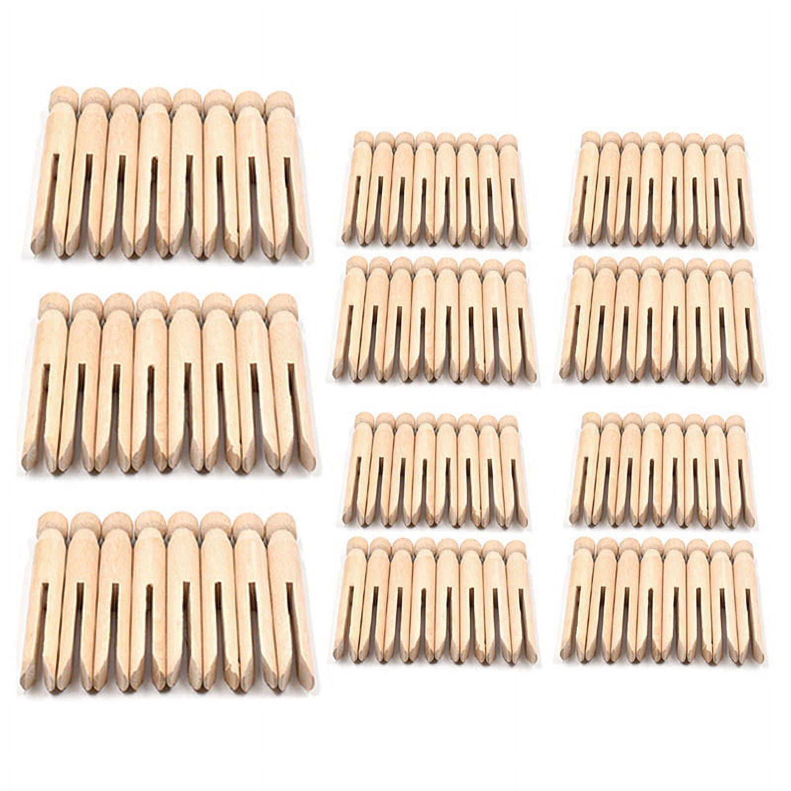 Wood Clothes Pins Pegs Old School 100 Count Round Clothespins