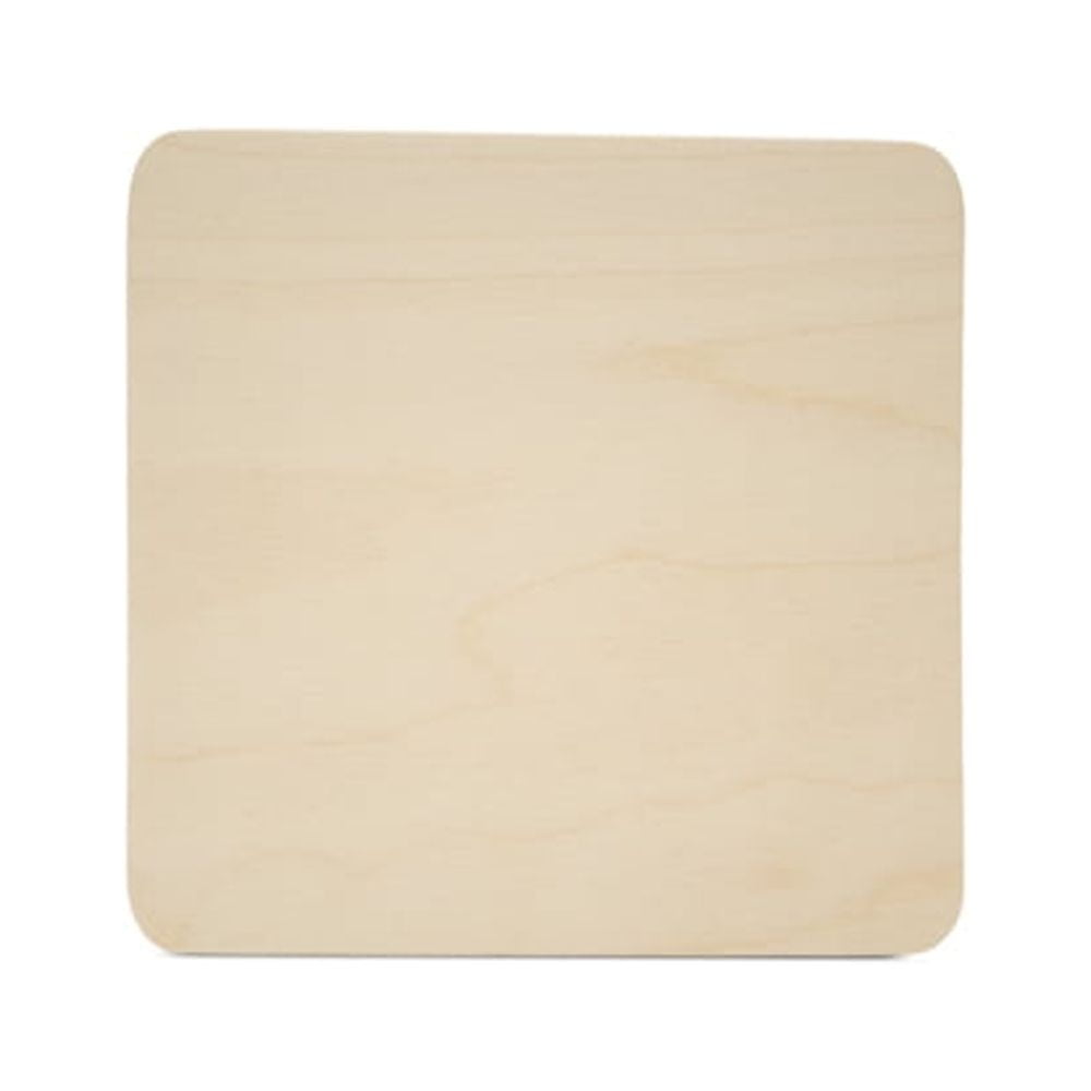 Wood Coaster Squares 4 x 4-inch, Pack of 10 Blank Wooden Squares for ...