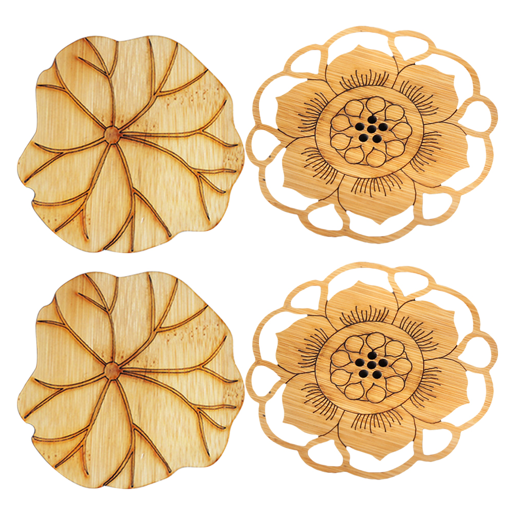 Wood Coasters Teacup Dining Table Mat Home Accessories Room Decor