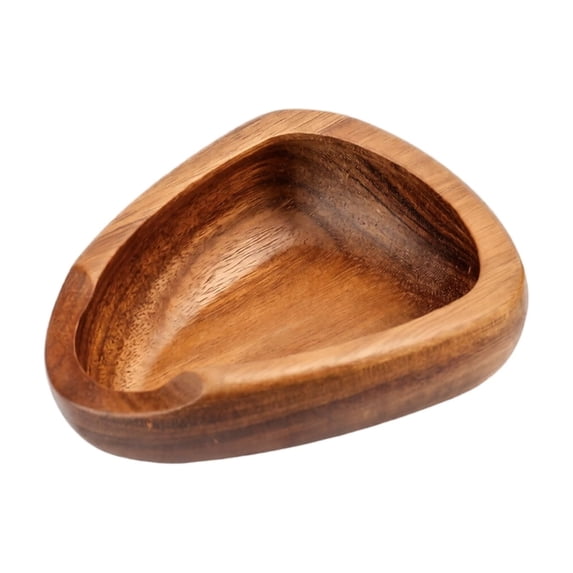 Wood Coffee Bean Weighing Bowl with Funnel Spout Pour Design Natural Grain Wear-Resistant Measuring Plate for Hand Drip Coffee, 3.8x3.1 in