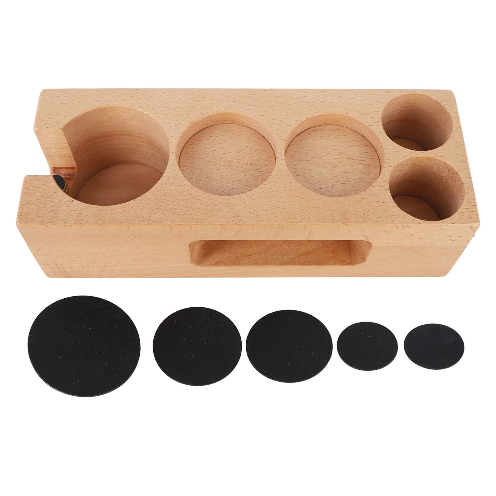 Wood Coffee Filter Tamper Holder Wooden Coffee Tamper Mat Stand for