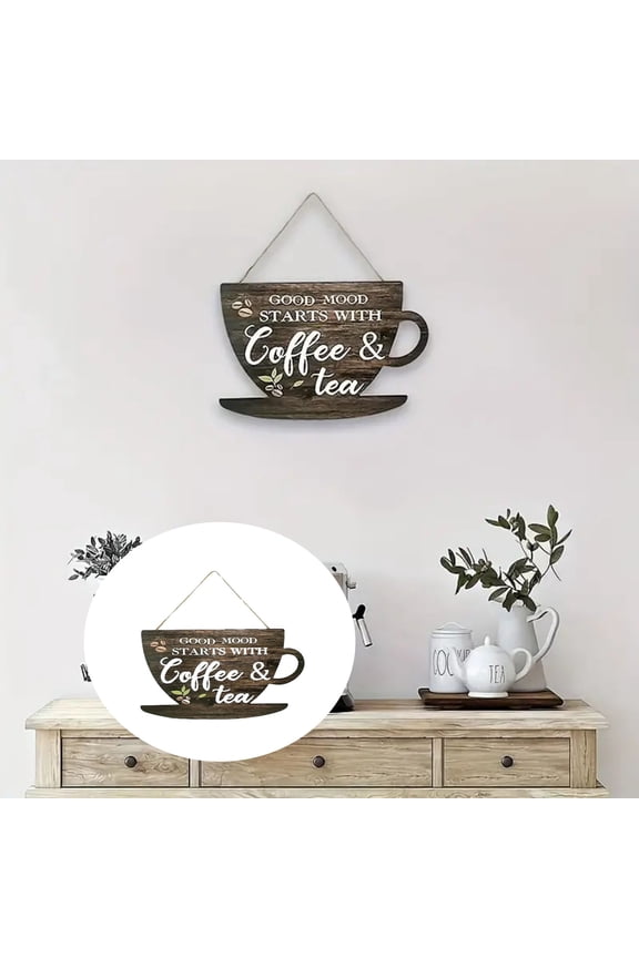 Wood Coffee Sign Latte Mocha Java Letter Coffee Cup Wall Decor Retro Coffee Bar Wooden Wall Decor Farmhouse Coffee Shop Wall Coffee Decorations for Kitchen Coffee Shop Wall Decor 7.68x11.8 Inch
