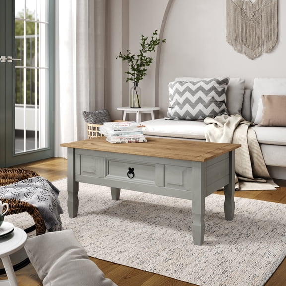 Wood Coffee Table Corona Gray | Furniture Dash