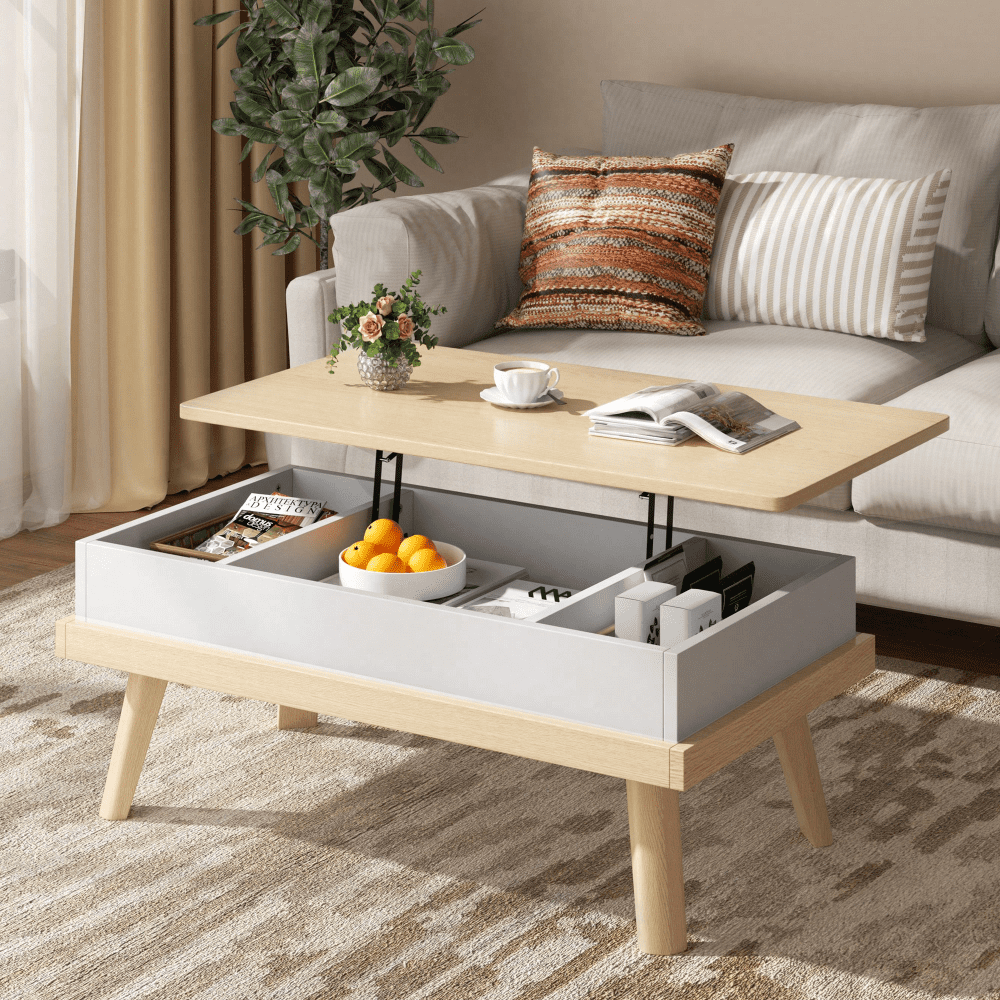 Wood Coffee Table, Lift Top Coffee Tablewith Hidden Compartment, Coffee ...