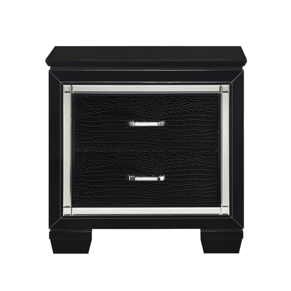 Wood Composition - Beveled Mirror Trim - Bedroom - Sophisticated Nightstand