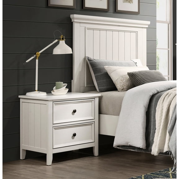 Wood Composition - No Assembly Required - Bedroom Placement - Functional Bedside Cabinet