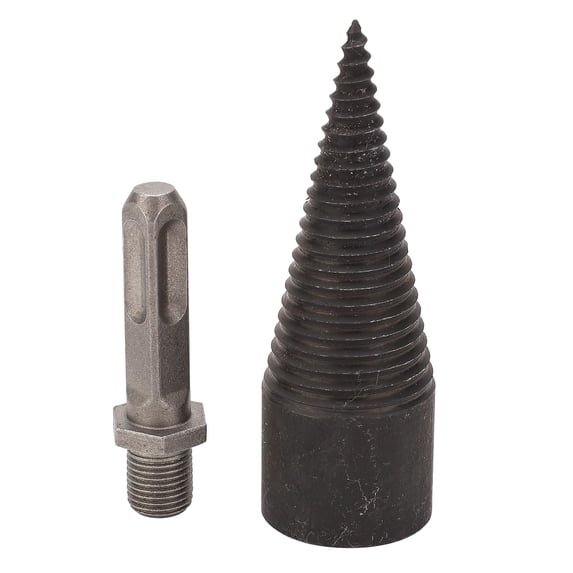 Wood Cone Punch Firewood Separation Detachable Round Shank Thread Drill Bit Splitter Tool