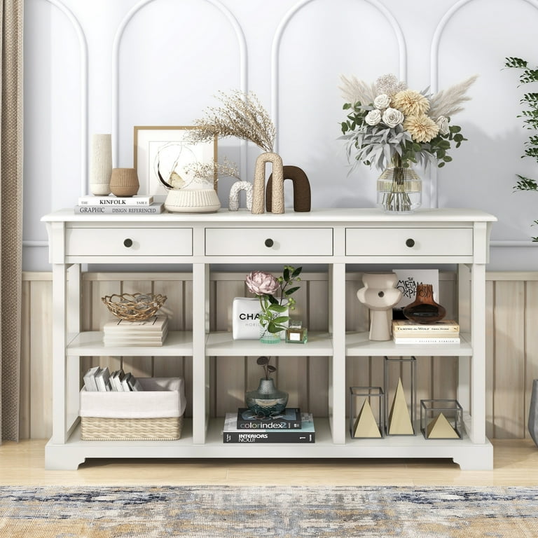 Sofa table 2024 storage cabinet