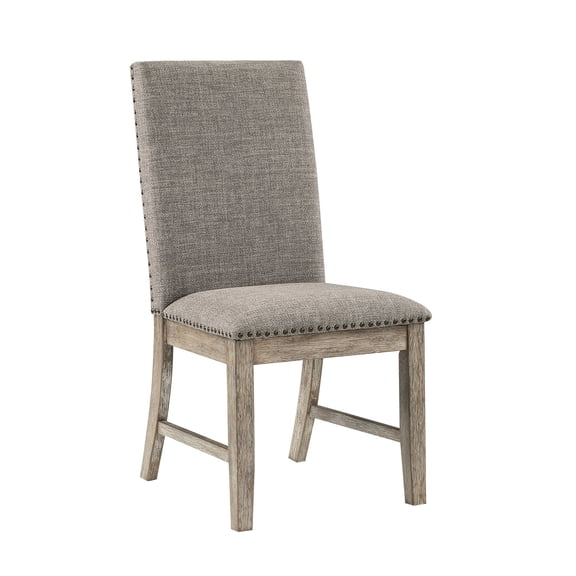 Wood Construction - Textured Polyester Upholstery - Dining Room Use - Neutral Color Scheme