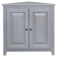 thumbnail image 1 of Wood Corner Cabinet in Storm Gray - Built in the USA, 1 of 6