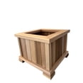 thumbnail image 1 of Wood Country Square Patio Planter - unstained, 1 of 8