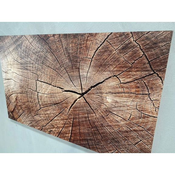 Wood Crack Art Canvas, Trendy Canvas Art, Contemporary Wall Decor, Tree Ring Printed Canvas, Brown Canvas Art, Abstract Art, Nature Printed, Canvas Wall Decor - Rolled Canvas