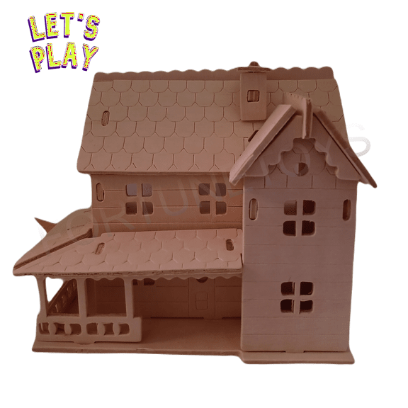 Wood Craft Assembly Miniatures Dollhouse Set, 6''