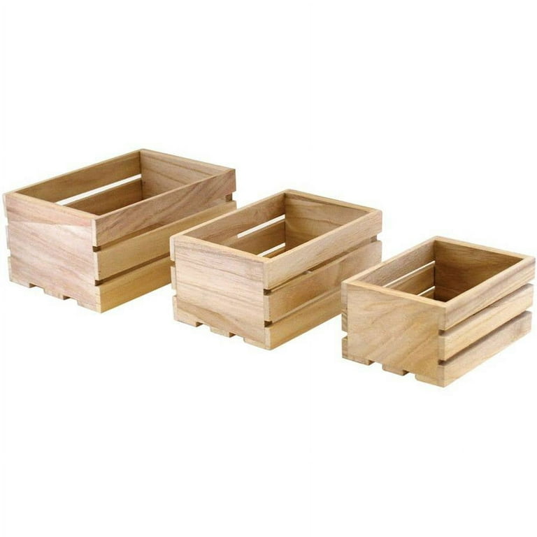Wood Craft Crate Caddy Set 3/Pkg - Multicraft Imports